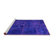 Sideview of Machine Washable Patchwork Purple Transitional Area Rugs, wshabs1254pur