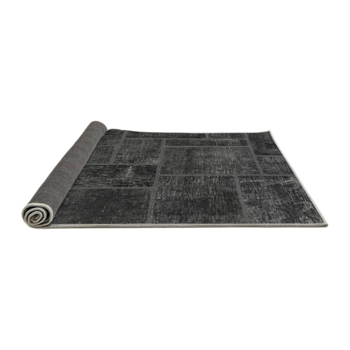 Sideview of Patchwork Gray Transitional Rug, abs1254gry