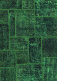 Patchwork Green Transitional Rug, abs1254grn