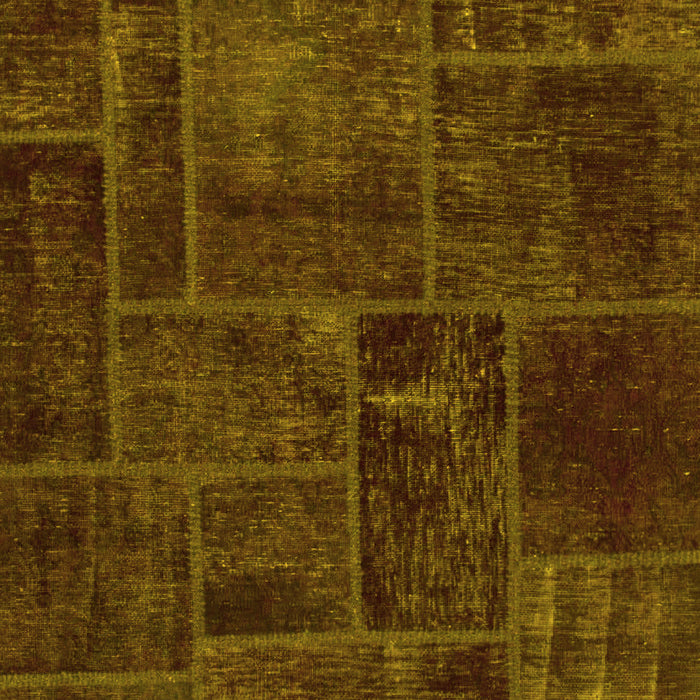 Patchwork Yellow Transitional Rug, abs1254yw