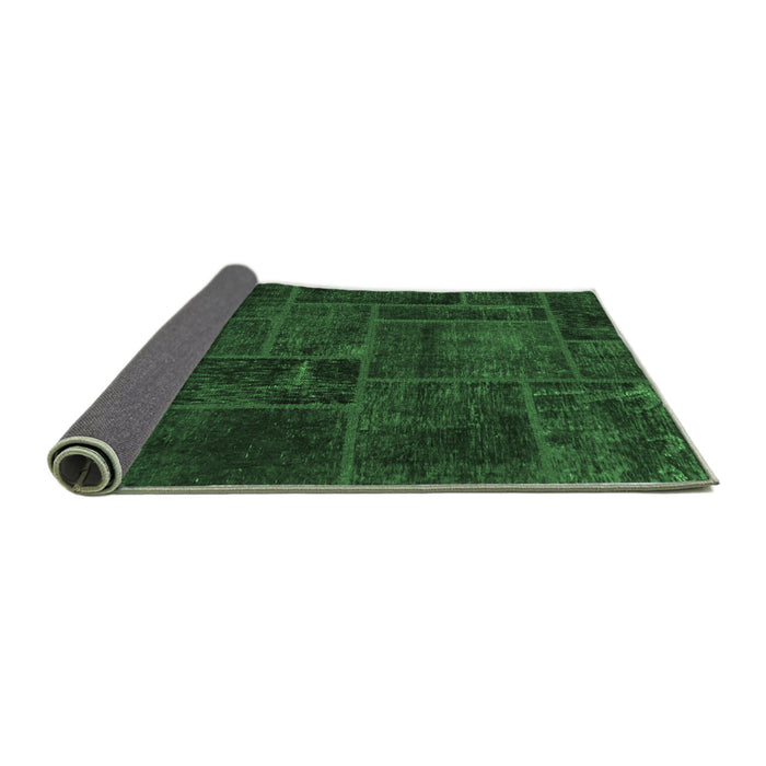 Sideview of Patchwork Emerald Green Transitional Rug, abs1254emgrn