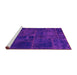 Sideview of Machine Washable Patchwork Pink Transitional Rug, wshabs1254pnk