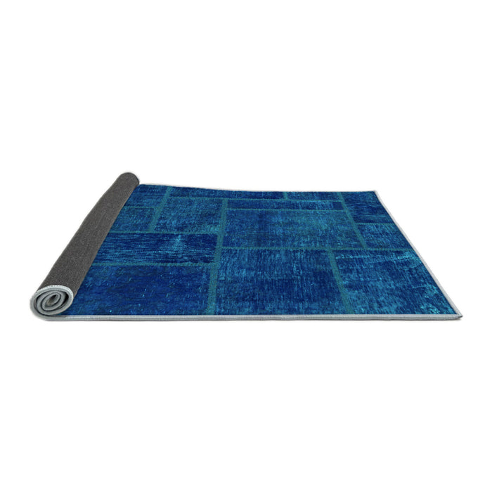 Sideview of Patchwork Light Blue Transitional Rug, abs1254lblu