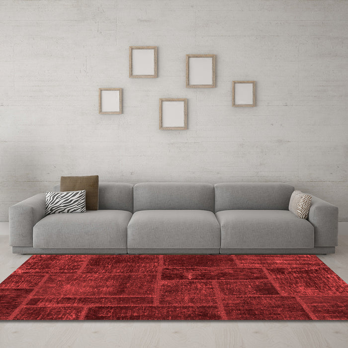 Transitional Red Washable Rugs