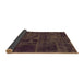 Sideview of Patchwork Brown Transitional Rug, abs1254brn