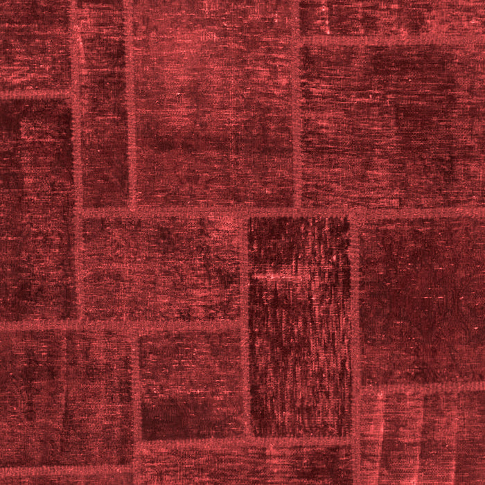 Machine Washable Patchwork Red Transitional Rug, wshabs1254red