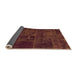 Sideview of Patchwork Orange Transitional Rug, abs1254org