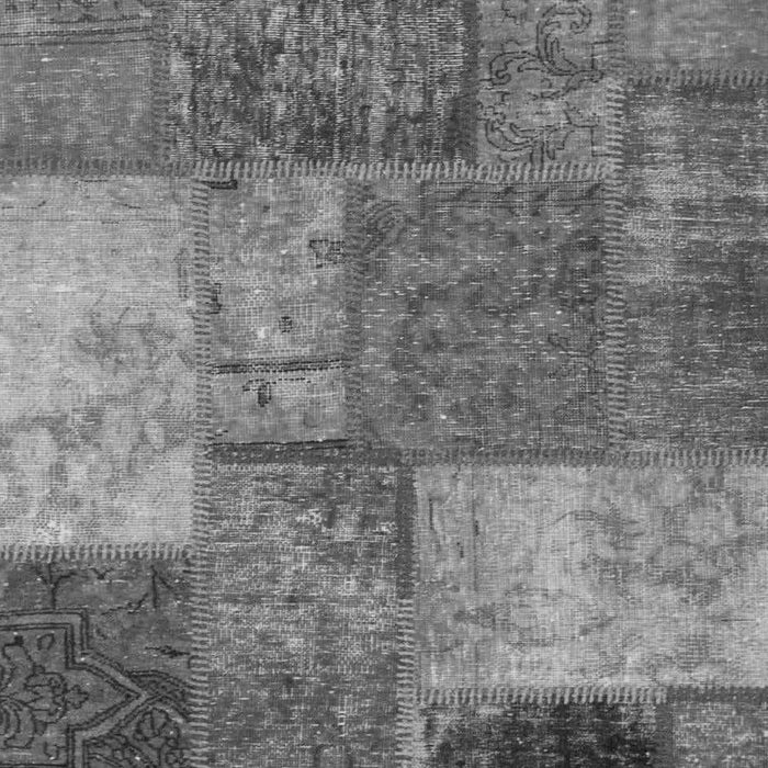 Machine Washable Patchwork Gray Transitional Rug, wshabs1255gry