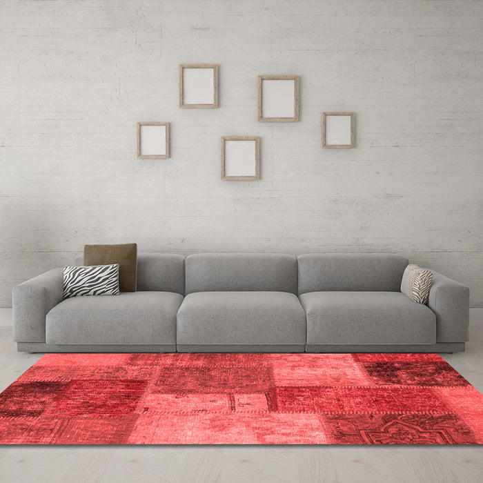 Transitional Red Washable Rugs