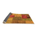 Sideview of Patchwork Orange Transitional Rug, abs1255org