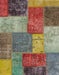 Abstract Brown Red Patchwork Rug, abs1255