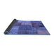 Sideview of Patchwork Blue Transitional Rug, abs1255blu