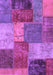 Patchwork Purple Transitional Rug, abs1255pur