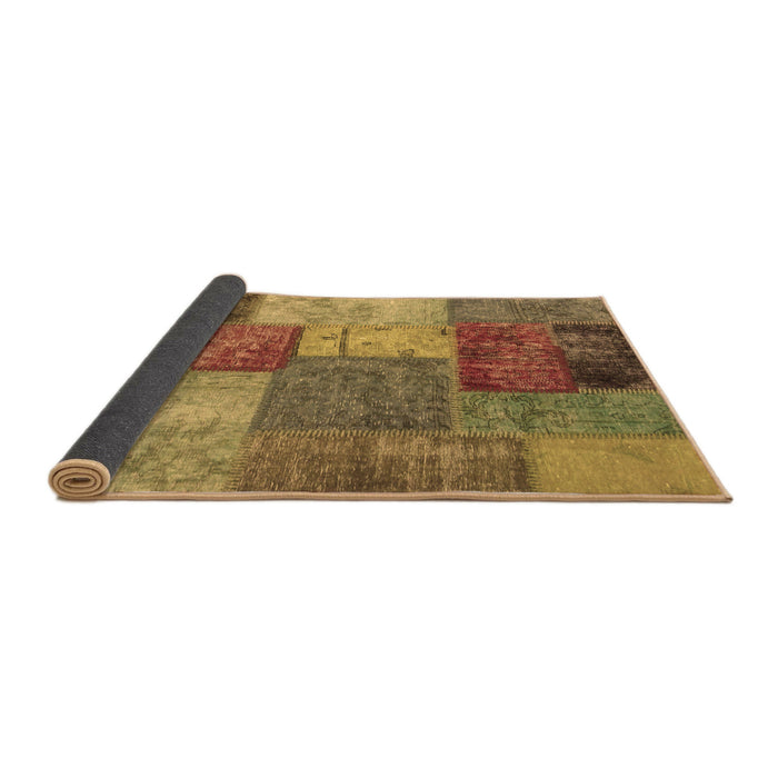 Sideview of Patchwork Brown Transitional Rug, abs1255brn