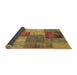 Sideview of Patchwork Brown Transitional Rug, abs1255brn