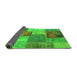 Sideview of Patchwork Green Transitional Rug, abs1255grn