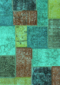 Patchwork Turquoise Transitional Rug, abs1255turq