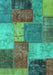 Patchwork Turquoise Transitional Rug, abs1255turq