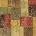 Square Patchwork Brown Transitional Rug, abs1255brn