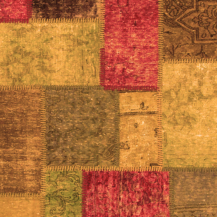 Machine Washable Patchwork Orange Transitional Area Rugs, wshabs1255org