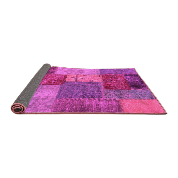 Sideview of Patchwork Pink Transitional Rug, abs1255pnk