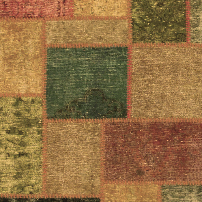 Patchwork Brown Transitional Rug, abs1256brn
