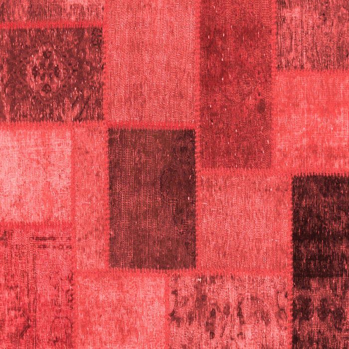 Patchwork Red Transitional Rug, abs1256red