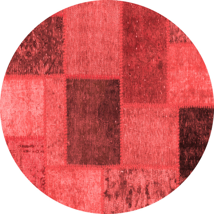 Patchwork Red Transitional Rug, abs1256red