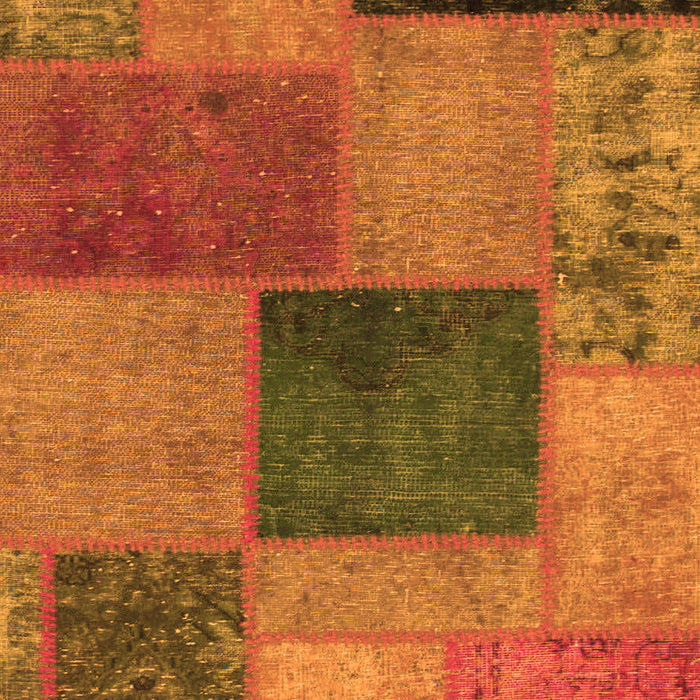 Patchwork Orange Transitional Rug, abs1256org