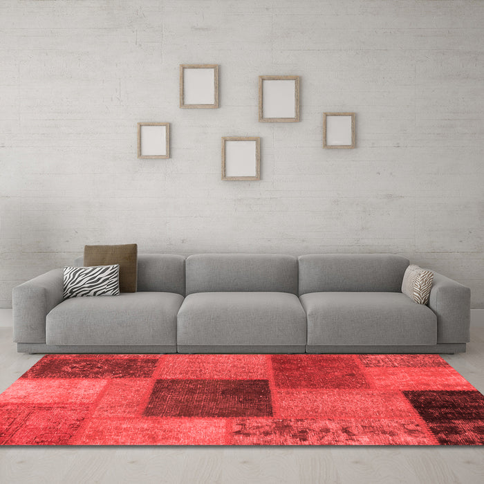 Transitional Red Washable Rugs