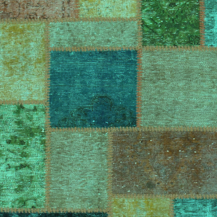 Patchwork Turquoise Transitional Rug, abs1256turq
