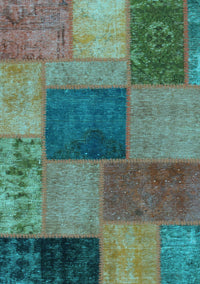 Patchwork Light Blue Transitional Rug, abs1256lblu