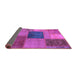 Sideview of Patchwork Purple Transitional Rug, abs1256pur