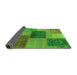 Sideview of Patchwork Green Transitional Rug, abs1256grn