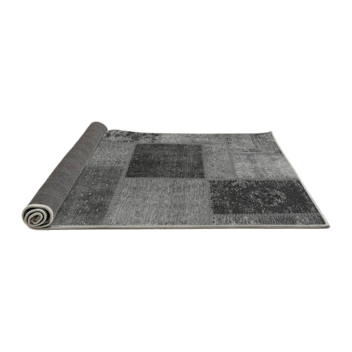 Sideview of Patchwork Gray Transitional Rug, abs1256gry