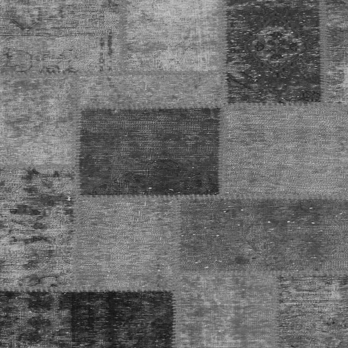 Square Patchwork Gray Transitional Rug, abs1256gry