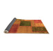 Sideview of Patchwork Orange Transitional Rug, abs1256org