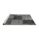 Sideview of Machine Washable Patchwork Gray Transitional Rug, wshabs1256gry