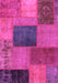 Patchwork Pink Transitional Rug, abs1256pnk