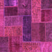 Square Patchwork Pink Transitional Rug, abs1257pnk