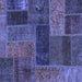 Square Patchwork Blue Transitional Rug, abs1257blu