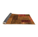 Sideview of Patchwork Orange Transitional Rug, abs1257org