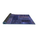 Sideview of Patchwork Blue Transitional Rug, abs1257blu