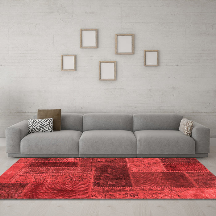 Transitional Red Washable Rugs