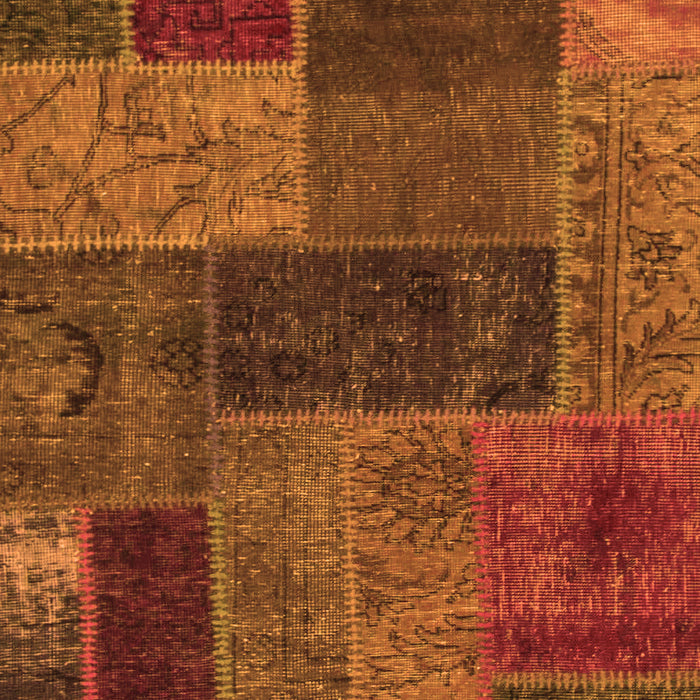 Patchwork Orange Transitional Rug, abs1257org
