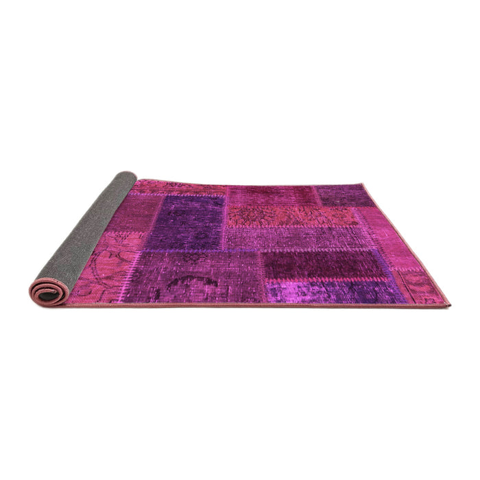 Sideview of Patchwork Pink Transitional Rug, abs1257pnk