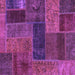 Square Patchwork Purple Transitional Rug, abs1257pur