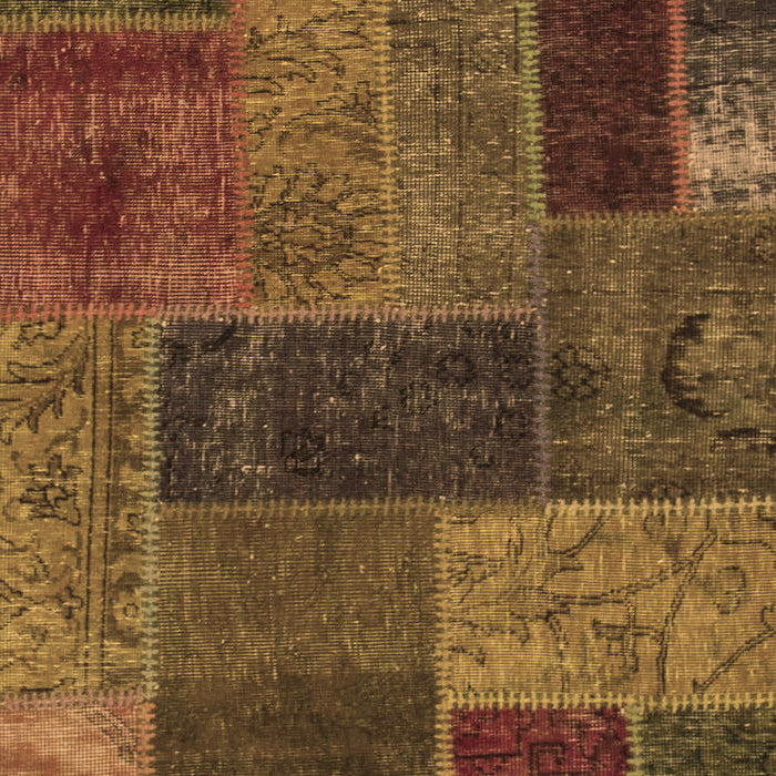 Patchwork Brown Transitional Rug, abs1257brn