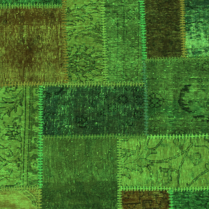 Patchwork Green Transitional Rug, abs1257grn