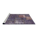 Sideview of Machine Washable Abstract Purple Haze Purple Rug, wshabs1258